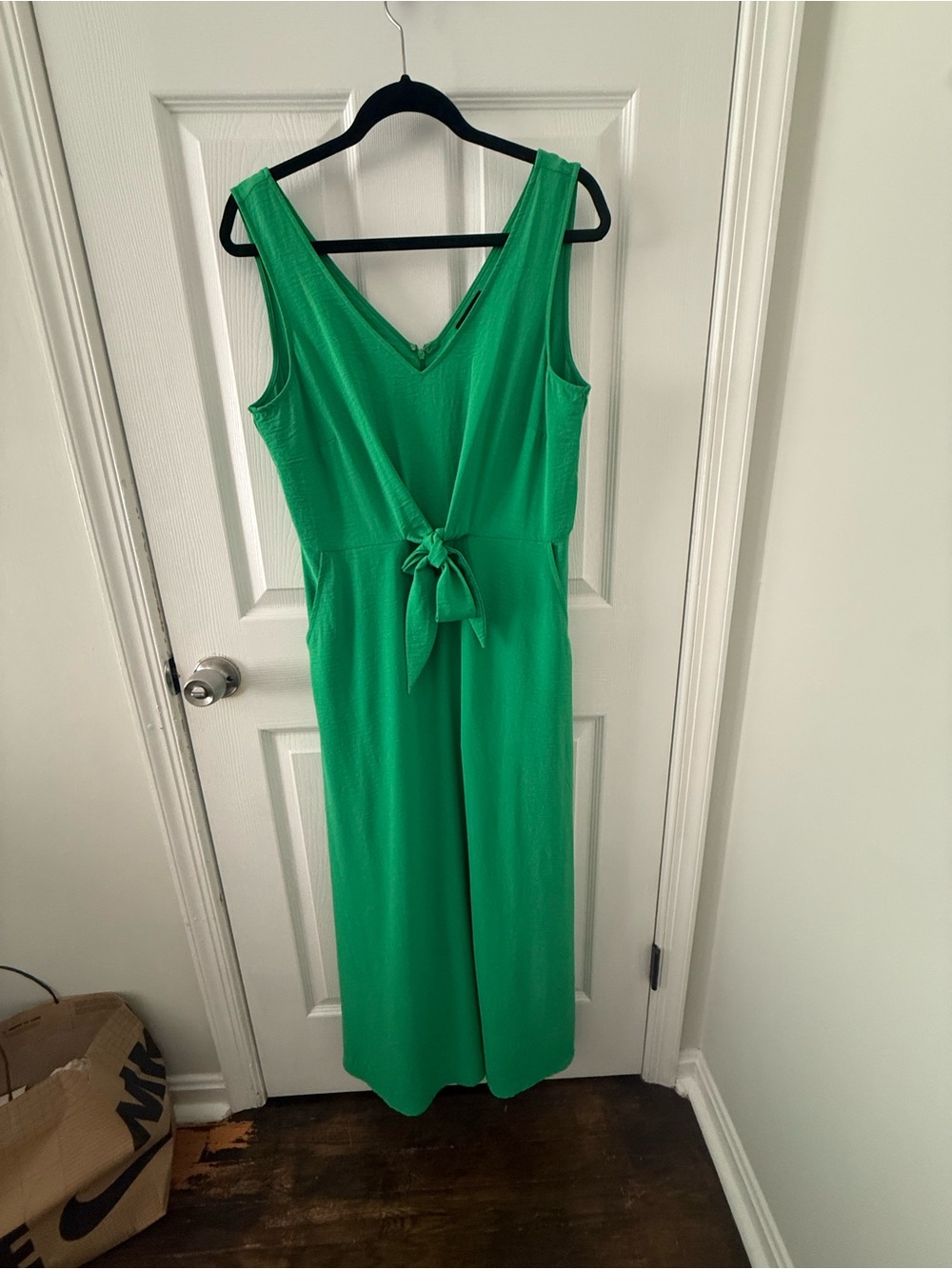 1. State Emerald Green Sleeveless Tie-Waist Midi Dress